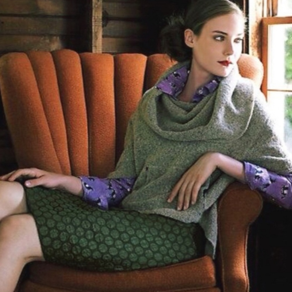 Anthropologie Maeve Pencil Polka Dot Skirt Size 2